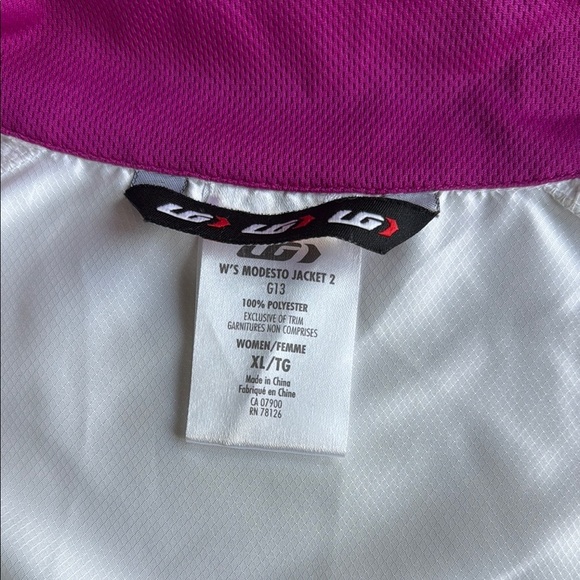 Louis Garneau White and Pink Modesto II Cycling Jacket Technical Jacket - Picture 10 of 16